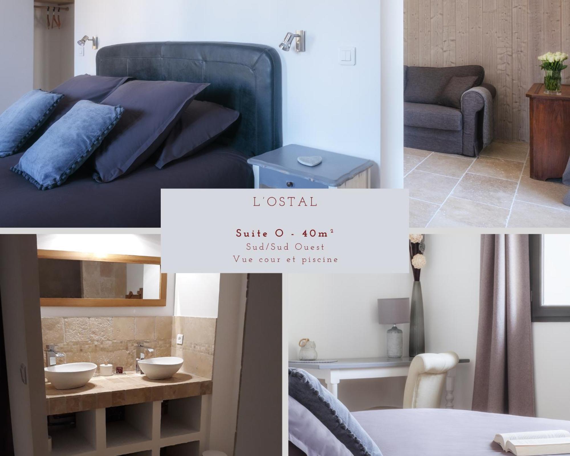 L'Ostal - Bed & Breakfast - Chambres Et Suites De 25 A 40M2 - Spa Saint-Hilaire-d'Ozilhan ภายนอก รูปภาพ